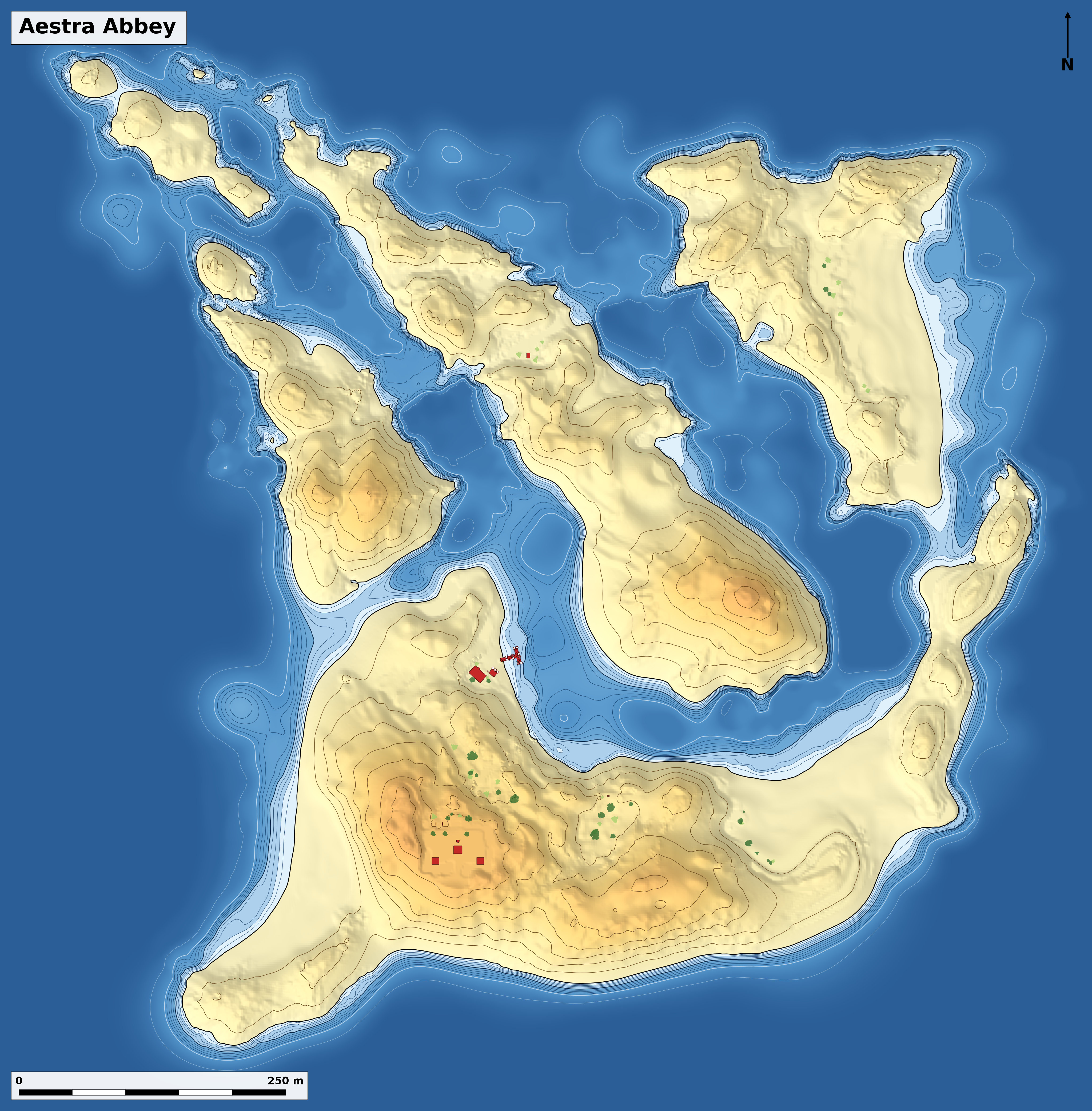 Bathymetry chart of Aestra Abbey