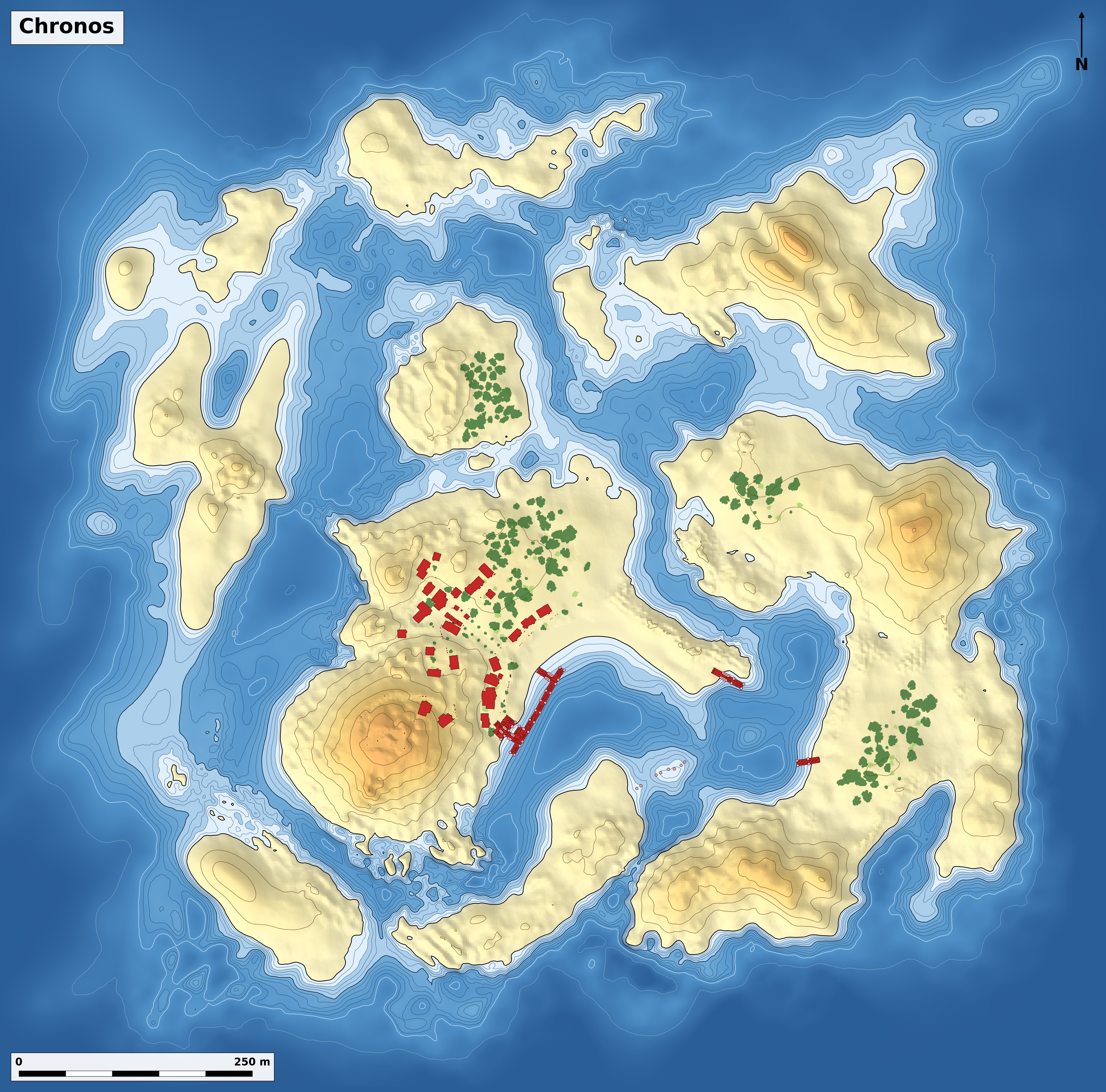 Bathymetry chart of Chronos