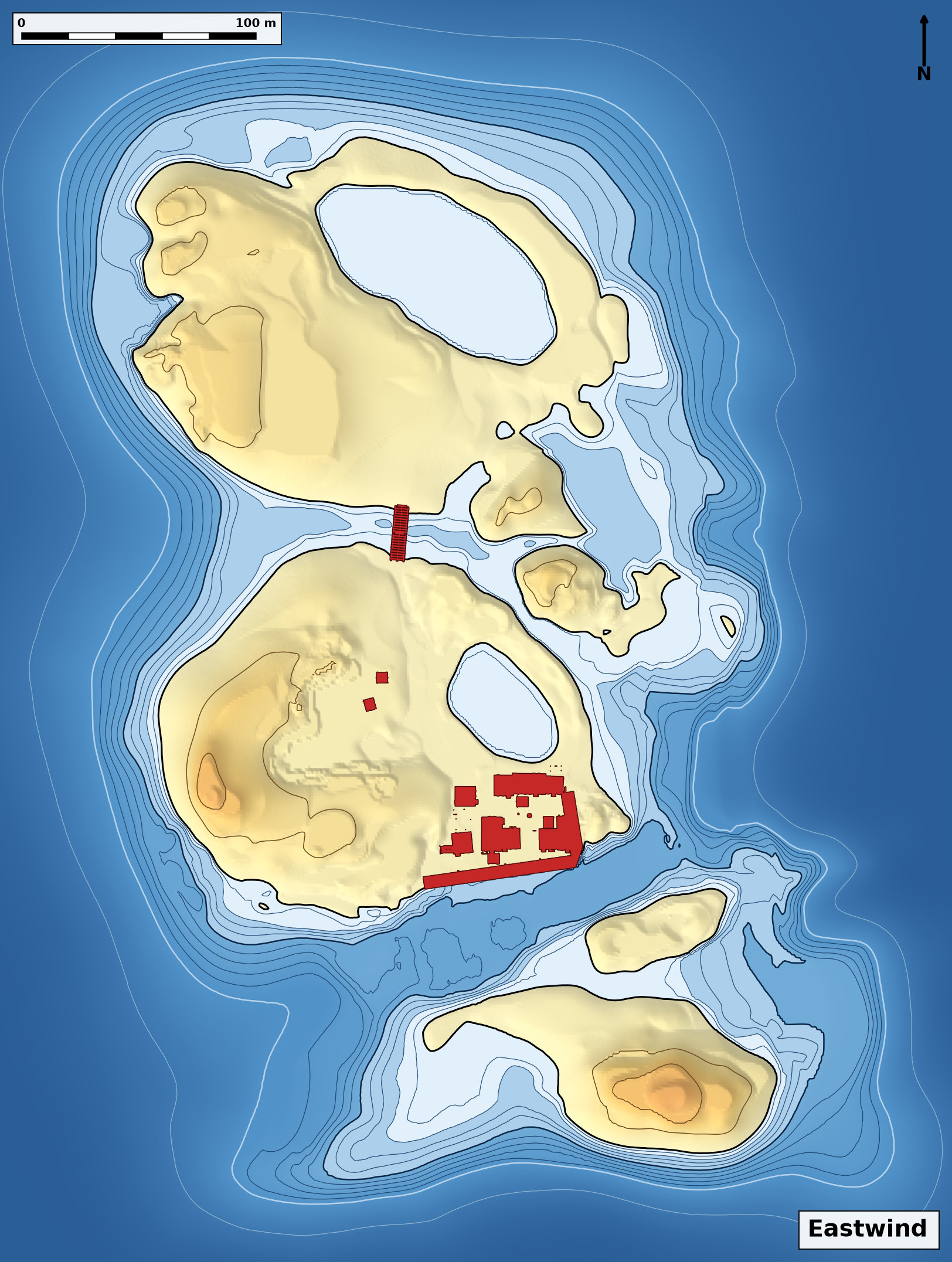 Bathymetry chart of Eastwind