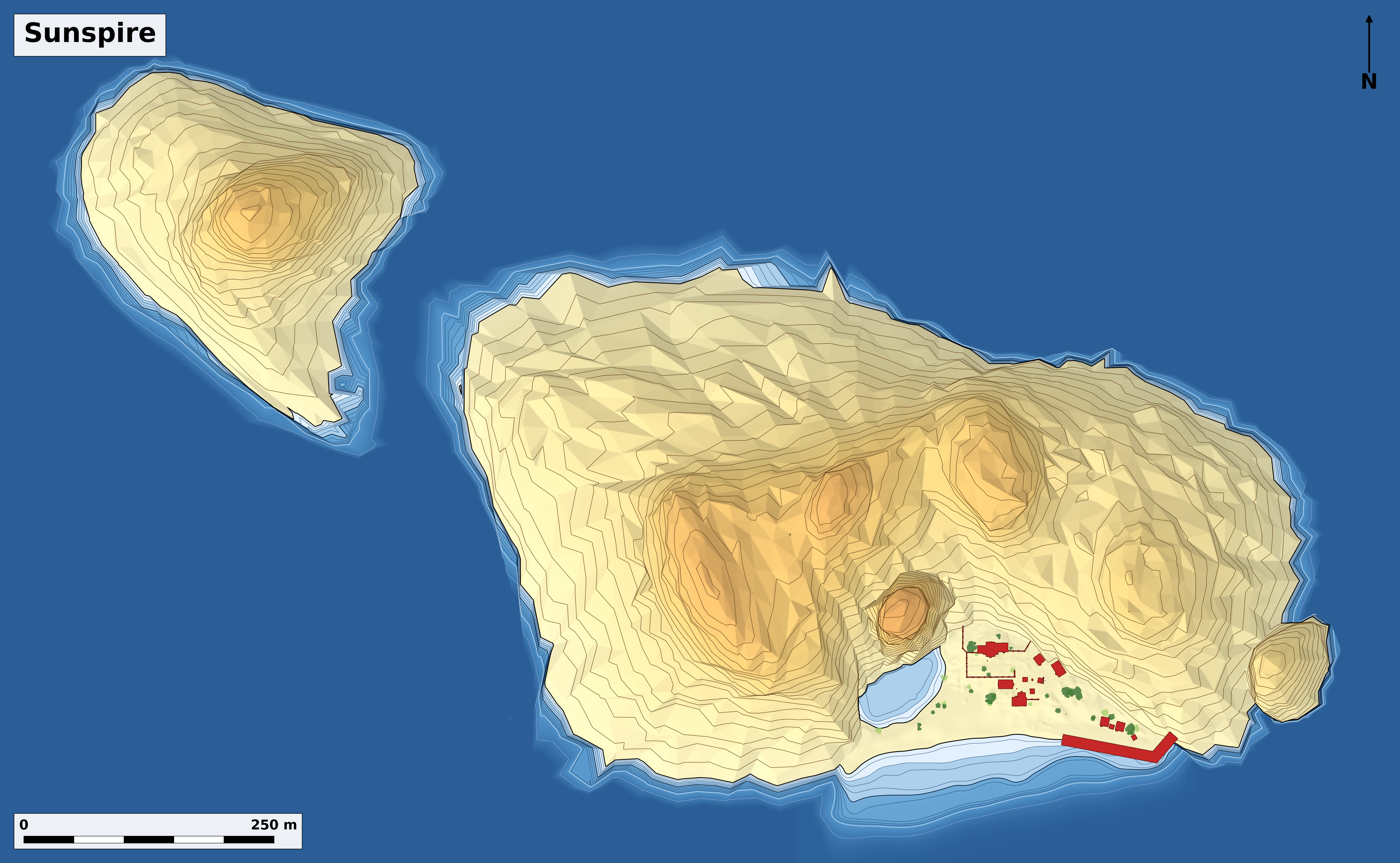 Bathymetry chart of Sunspire